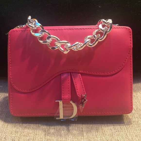 Dior Handbags - Christian Dior saddle vanity on chain pink brand new unused